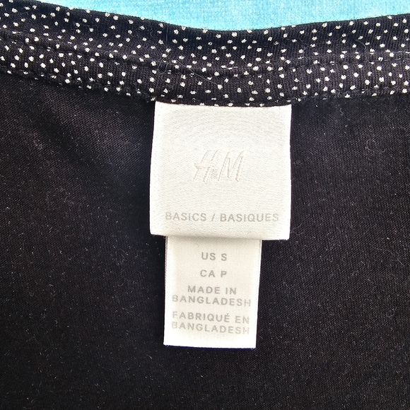 H&M Polka Dot Short Sleeve Cotton Top Sz S - Picture 3 of 6